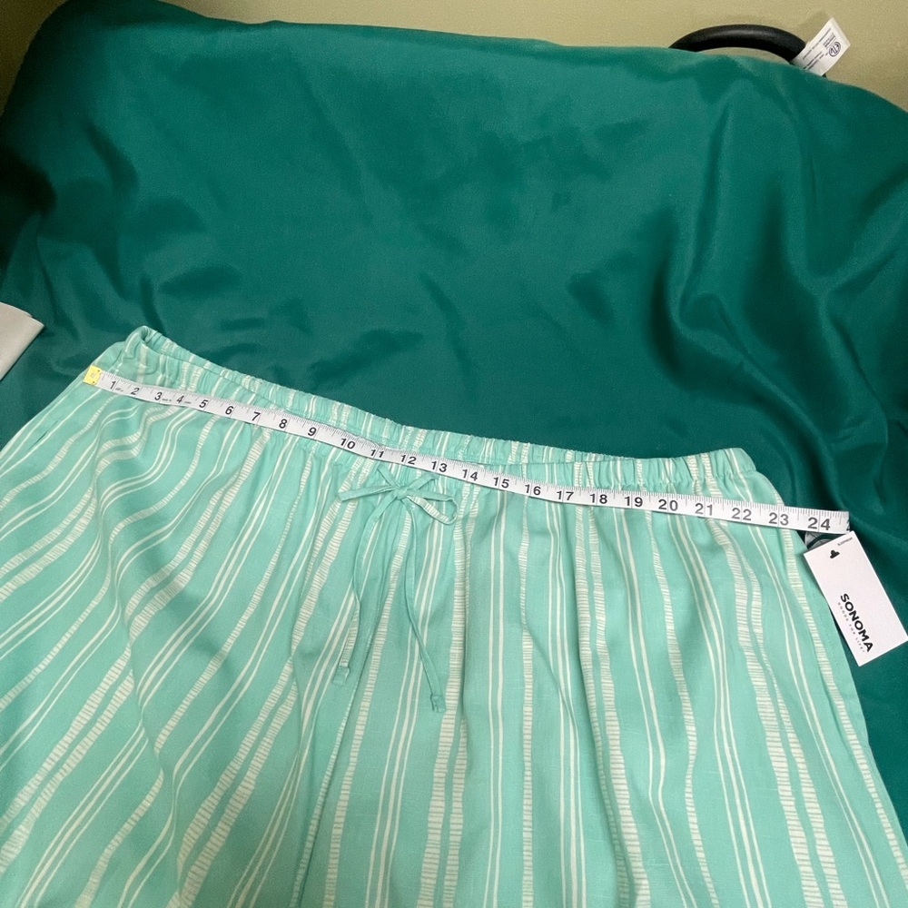 Sonoma Mint Green Striped Pajama Pants - Picture 8 of 9